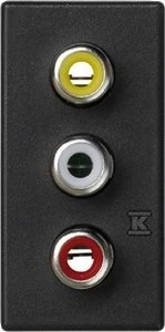 Kontakt-Simon Socket K45 / 2 garsiakalbis CINCH 3xRCA pilkas grafitas - K105B / 14