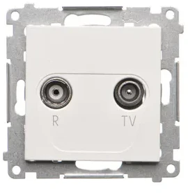 Kontakt-Simon TAK.01/111 Simon 55 Lizdas antenowe R-TV końcowe separowane (moduł). 1x Wejście: 5862 MHz Baltas mat TAK.01/111