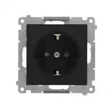 Kontakt Simon TGSZ1CZ.01/149 Simon 55 Schuko lizdas su apsauginėmis pertvaromis (modulis) 16 A, 250 V~, greitosios jungtys Juodas matinis TGSZ1CZ.01/149