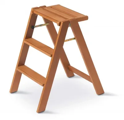 Arredamenti Italia ARREDAMENTI OSIMO Medinės kopėčios - 67 x 61 cm, Rudos
