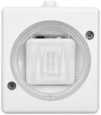 Kos Elektro System 100401 TROL Vieno paviršiaus montuojamas hermetiškas jungiklis IP44 balta 100401