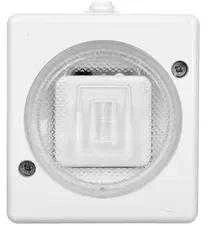 Kos Elektro System 100401 TROL Vieno paviršiaus montuojamas hermetiškas jungiklis IP44 balta 100401
