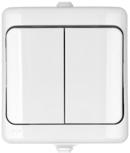 Kos Elektro System KOS Dvivietis žvakidės jungtis IP44 balta (180405)