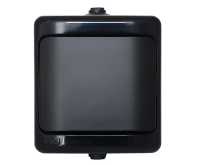 Kos Elektro System KOS BRYZA Viengubas tarpiklis IP54 16AX 250V juoda 180901