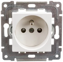 Kos Elektro System Vienvietis KOS Dante lizdas su įžeminimu 16A baltas (450434)