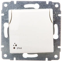 Kos Elektro System KOS Vieno lizdo Vena hermetinis įžeminimas 16A 250V IP44 atvartas baltas (510439)