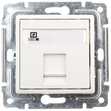 Kos Elektro System KOS Vieno lizdo Vena RJ45 kompiuterio neekranuota etiketė balta (510465)