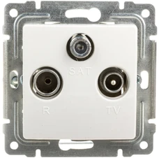 Kos Elektro System KOS Vena RTV / SAT antenA lizdai galutinis balta (510476)