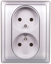 Kos Elektro System 514036 VENA Lizdas podwójne su/u aliuminio 514036