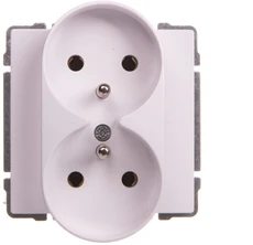 Kos Elektro System KOS Dvivietis lizdas KOS 66 su / U 16A, baltas (660449)