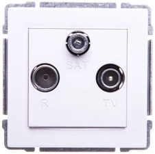 Kos Elektro System KOS Kištukinis lizdas KOS 66 RTV / SAT galutinis baltas (660476)