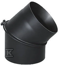 Juoda 45 laipsnių dūmtraukio alkūnė 160 mm