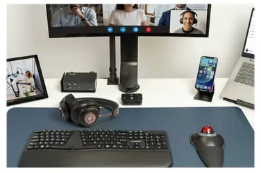 Leitz Kensington K55512WW SmartFit Space-Saving Single Monitorius Arm Monitoriaus laikiklis, Juoda