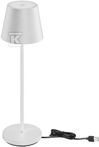 V-tac 1,5W LED įkraunamas stalo šviestuvas, baltas, 3000K, dimeriuojamas, IP54