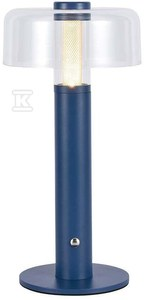 V-tac 1W LED įkraunamas stalinis šviestuvas, mėlynas, 3000K, dimeriuojamas