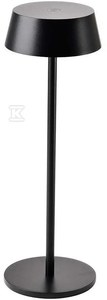 V-tac 2W LED įkraunamas stalinis šviestuvas, juodas, 3000K