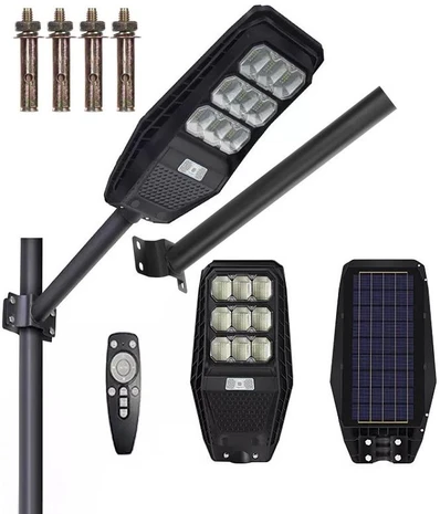 Volt Saulės energija varomas prožektorius PIONEER 120 + 10W panelė + 12000MAH + pultas I C