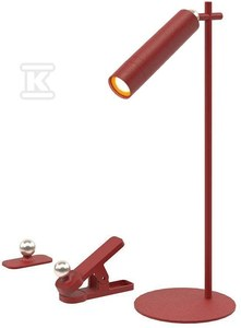 V-tac 3W LED įkraunamas magnetinis stalinis/sieninis šviestuvas, raudonas, 4000K, dimeriuojamas