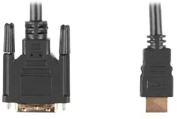 LANBERG CA-HDDV-10CC-0005-BK kabelis HDMI -> DVI-D 18+1 M/M viena jungtis. juodas 0,5m