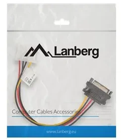 LANBERG CA-SAHD-10CU-0015 kabelis SATA galia M ->MOLEX F 15cm