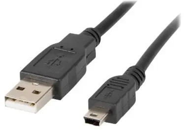 LANBERG CA-USBK-11CC-0018-BK kabelis USB 2.0 mini AM-BM5P su feritu 1,8 m