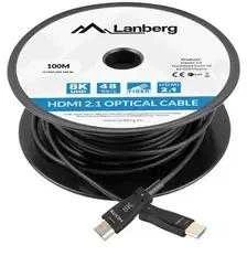 LANBERG HDMI v2.1 8K M/M kabelis 100m optinis AOC