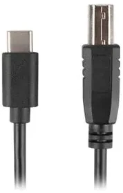 LANBERG laidas USB-C (kištukas) -> USB-B (kištukas) 2.0, 3 m, su feritu