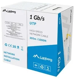 LANBERG Lan Cable UTP 1Gb/s 305m solid CCA Geltona