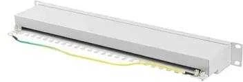 LANBERG patch panel 24 port 1U kat.6A FTP pilkas