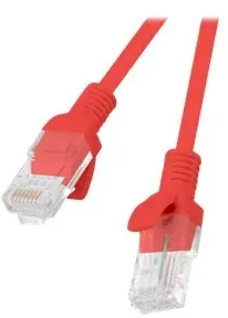 LANBERG patchcord cat.6 0,5m FTP raudona