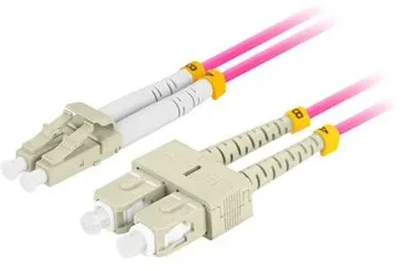 FIBER OPTIC PATCHCORD MM LC/UPC-SC/UPC DUPLEX 3.0MM OM4 50/125 LSZH 1M PURPLE LANBERG