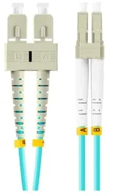FIBER OPTIC PATCHCORD MM LC/UPC-SC/UPC DUPLEX 3.0MM OM3 50/125 LSZH 2M AQUA LANBERG