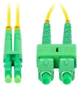 FIBER OPTIC PATCHCORD SM SC/APC-LC/APC DUPLEX 3.0MM LSZH G657A1 1M Geltonas LANBERG