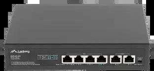 LANBERG jungiklis PoE 19 colių 6 prievadų 100MB 4 jungtys PoE 30W/prievadas max 60W DSP3-0105-60W nevaldomas