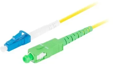 LANBERG šviesolaidinis patchcord SM LC/UPC-SC/APC simplex 2m LSZH g657a1 3.0mm geltonas