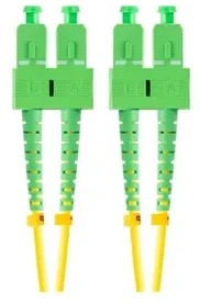 LANBERG šviesolaidinis patchcord SM SC/APC-SC/APC dvipusis 2m LSZH g657a1 3.0mm geltonas