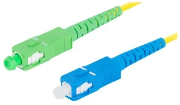 LANBERG šviesolaidinis patchcord SM SC/APC-SC/UPC simplex 1m LSZH g657a1 3.0mm geltonas