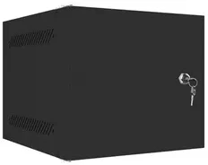 LANBERG Rack spintelė 10 colių sieninis laikiklis 4U 280x310 juodas su metalinėmis durelėmis butas paketas