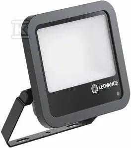 Ledvance 53-69W LED prožektorius FL 100 PCELL GEN4, juodas, 4000K, IP66, su šviesos jutikliu