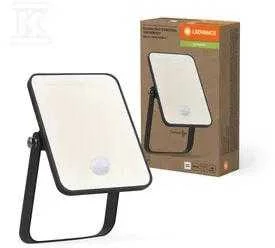 Ledvance 10W LED prožektorius ESSENTIALS, juodas, 4000K, su judesio davikliu
