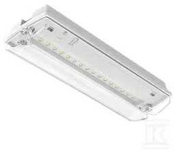 Ledvance 1,3W LED paviršinis evakuacinis šviestuvas EM BULKHEAD, baltas, su 3h avariniu moduliu