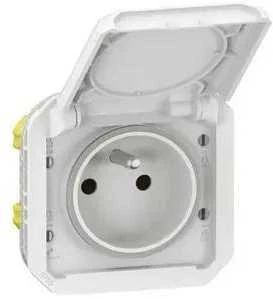 Legrand NOWE PLEXO Lizdas 2P+Z zaciski auto komplet potinkinis 16A - 250V AC balta 069870L