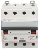 „Legrand“ liekamasis grandinės pertraukiklis 4P 20A C 0,03A tipas AC P314 DX3 (411187)