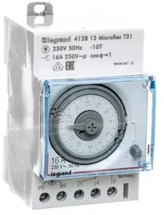 Legrand 412812 analoginis programuotojas 16A 250V paros vieno kanalo MicroRex 412812