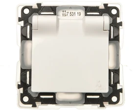 Legrand Single Socket Valena Life hermetinis IP44 įžeminimas schuko balta (753119)