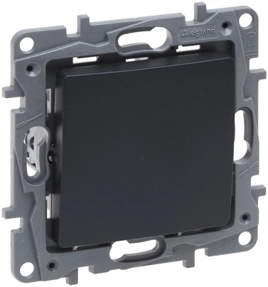 Legrand Niloe Selection viengubas mygtukas 6A antracitas 762207