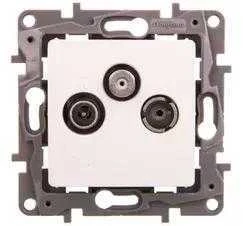 Legrand 764564 NILOE RTV-SAT antenos lizdas, pralaidus, 14 dB, baltas 764564