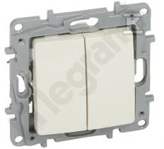 Legrand Stair switch Niloe double 10 AX kremas (764602)