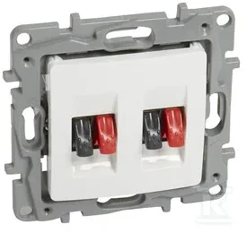 Legrand dvigubas garsiakalbio lizdas baltas NILOE (764581)