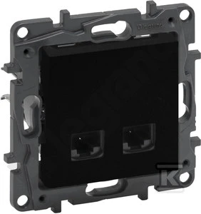 Legrand Niloe Step Double Nest 2xRJ45 kat. 5E UTP juoda 863560